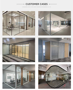 Pared Divisoria <span class=keywords><strong>de</strong></span> <span class=keywords><strong>Vidrio</strong></span> Templado con Marco <span class=keywords><strong>de</strong></span> Aluminio para <span class=keywords><strong>Oficina</strong></span> o Sala <span class=keywords><strong>de</strong></span> Reuniones, Diseño Moderno, Proveedor <span class=keywords><strong>de</strong></span> Fábrica - Product Image 5