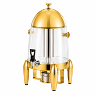 Distributeur de boissons en gros, distributeur de boissons commercial en acier inoxydable doré avec tube à glace pour hôtel, buffet, restauration CE