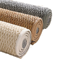 Ananas-Ring Sisal Wohnzimmerteppich Vollflächige Abdeckung für Gästehaus Schlafzimmer Bettvorleger mit Geometrischem Muster