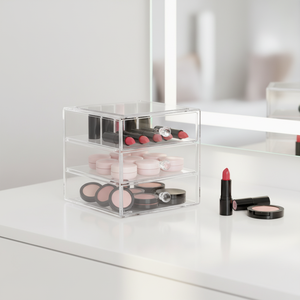 Nuevo Organizador de Maquillaje de 3 Niveles con Cajones, Organizador de Cajones Acrílicos, Organizadores de Escritorio de Oficina, Cajones de Almacenamiento Apilables Transparentes - Product Image 5