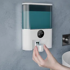 Treo Tường Nước súc miệng Dispenser Chai 500Ml Không Có Lỗ Nước Quả Điện Nước súc miệng Dispenser Với Cups Cho Phòng Tắm