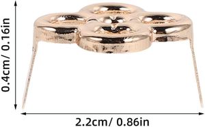 อุปกรณ์ตกแต่งกระเป๋าแบบหมุดโลหะรูปดอกไม้ OSOLADY สำหรับเสื้อผ้า งานหนัง เข็มขัด รองเท้า ปลอกคอสุนัข และเครื่องประดับ - Product Image 2