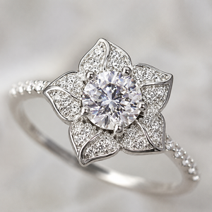Anello con Design a Fiore di Camelia e Giglio, Stile Naturale per Donne - Product Image 3