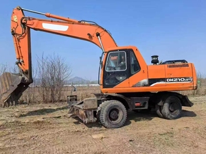 รถขุดไฮดรอลิกแบบล้อ Doosan DH210W-7 DH210 น้ำหนัก 21 ตัน สีเดิมจากโรงงาน สภาพดี - Product Image 5