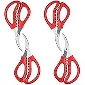 Ensemble de ciseaux à homard en acier inoxydable, ciseaux de cuisine pour fruits de mer, outils de découpe de coquilles robustes, réutilisables et durables - Product Image 1