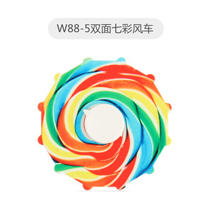 Jouet de décompression gyroscopique coloré <span class=keywords><strong>double</strong></span> face avec fonction sonore Matériau plastique Cadeau unisexe <span class=keywords><strong>Toupie</strong></span> - Product Image 6