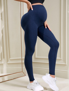 Vente en gros de leggings de maternité pour femmes sur le ventre pantalon de yoga de <span class=keywords><strong>grossesse</strong></span> pleine longueur vêtements de sport collants d'entraînement leggings d'entraînement - Product Image 6