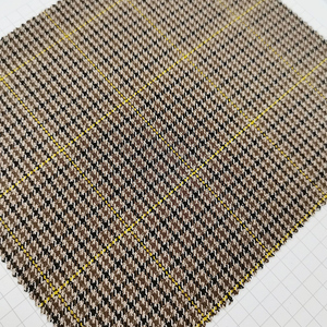 Check Plaid precio al por mayor uniforme espesar jacquard cortavientos TR traje hombres ropa <span class=keywords><strong>gabardina</strong></span> traje tela para ropa - Product Image 4