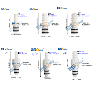 Raccords mâles 1/<span class=keywords><strong>4</strong></span>'' sans valve, connecteur rapide en plastique, raccord en ligne à barbillon pour tuyau, insert de raccord rapide pour grande machine à café - Product Image 6