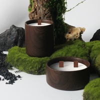 Ensemble de pots à bougies en céramique WINBY effet bois faits à la main TC57/TC58, différentes tailles pour la décoration intérieure et la fabrication de bougies 29