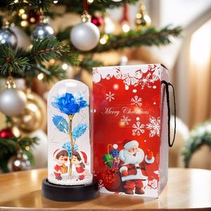 Rosa Roja Artificial de Lujo con Luz LED, Decoración para el Hogar, Regalo para el Día de San Valentín, Día de la Madre, Navidad, con Cubierta de Plástico - Product Image 1
