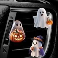 Diffuseur de parfum en acrylique en forme de citrouille d'Halloween pour grille d'aération de voiture, clip décoratif d'intérieur anti-odeur