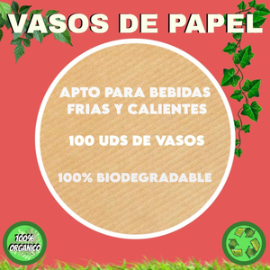 Gobelets en papier brun jetables écologiques biodégradables de 240 ml (8 oz) avec impression de logo personnalisée - Product Image 4