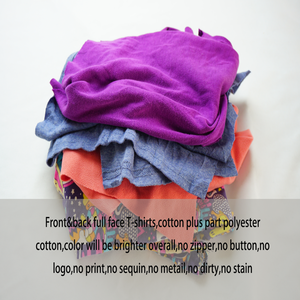 Stracci in Cotone Senza Pelucchi 10KG 15KG 20KG 25KG, Scarti di Tessuto Tagliato, 100% Cotone, Stracci Colorati da Magliette - Product Image 4