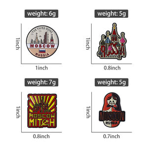 Mosca Russia smalto Pin Saint Basils cattedrale spilla risvolto <span class=keywords><strong>gioielli</strong></span> regalo per amici amanti dei viaggi e collezionisti - Product Image 6