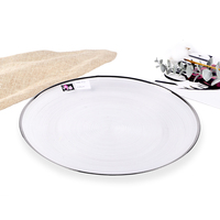 Assiettes de présentation en verre antique écologiques en gros pour la décoration de tables de mariage et de dîner – Assiettes de présentation en verre en gros
