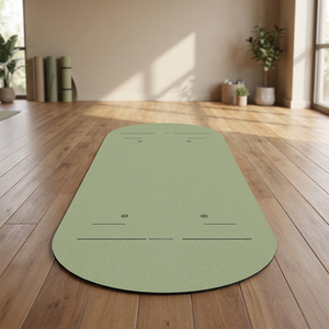 Tapete <span class=keywords><strong>de</strong></span> <span class=keywords><strong>Yoga</strong></span> Kingsen Ovalado <span class=keywords><strong>de</strong></span> 6mm <span class=keywords><strong>de</strong></span> Grosor, con Líneas <span class=keywords><strong>de</strong></span> Guía <span class=keywords><strong>de</strong></span> Postura, <span class=keywords><strong>de</strong></span> TPE Esmerilado, Inodoro, Antideslizante, para Uso en Gimnasios, Insonorizado - Product Image 1
