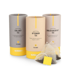 Factory Custom Printing Cylinder Paper Packaging Tea Bags Eco Cardboard Tube Container Empty Morning Tea Packaging Box