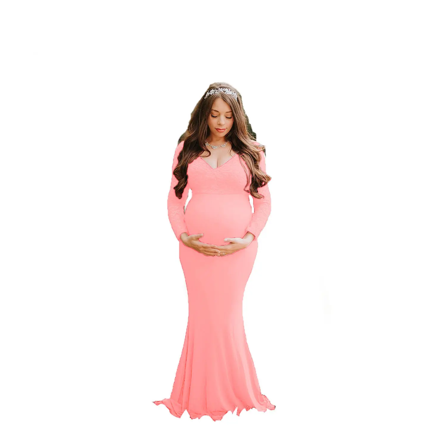 Maternity Dress For Photography Maternity Clothes Clothing Dress Gown For Photo Shoot Pregnant Pregnancy Clothing Dress