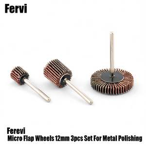 Roues à lamelles Fervi Micro 12 mm, lot de 3 pour le polissage des métaux - Product Image 2