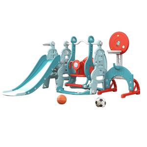 <span class=keywords><strong>Set</strong></span> da Gioco per Bambini con Scivolo in Plastica e Altalena da Giardino, Attrezzatura Ispirata ai Parchi Divertimento per Bambini e Neonati, Ideale per Aree Gioco in Aeroporto - Product Image 1