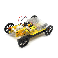 Petits kits de robotique d'éducation scientifique de bricolage voiture de changement de vitesse régulation à trois vitesses aides technologiques de transmission mécanique