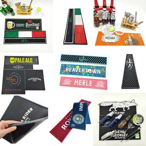Branded Silicone PVC Bar <b>Mat</b> Rubber <b>Beer</b> Spill Pad Pub Rail <b>Mat</b> Drip Tray Non Slip <b>Mat</b> Coaster Placemat for Events Parties - Product Image 6