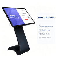 Kios Informasi Layar Sentuh Interaktif 55 Inci, Sistem Windows dengan Basis Berbentuk S, Harga Grosir Murah