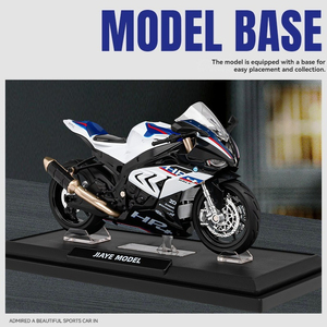 <strong>Diecast</strong> <strong>1</strong>:<strong>12</strong> BWM HP4 <strong>Motorcycle</strong> with Sound and Light Front-wheel Steering Ornament Metal Alloy Model - Product Image 3