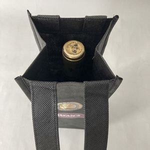 1 botella de vino bolsa de vino bolsas de regalo de vino de Navidad bolsa de vino de una sola botella - Product Image 4