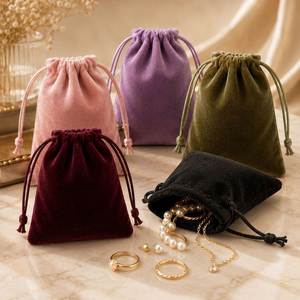 Custom Suede Jewelry Pouch Drawstring Luxury Travel <b>Storage</b> Bag for Watch Accessories Timepiece Packaging OEM Custom Logo - Product Image 3