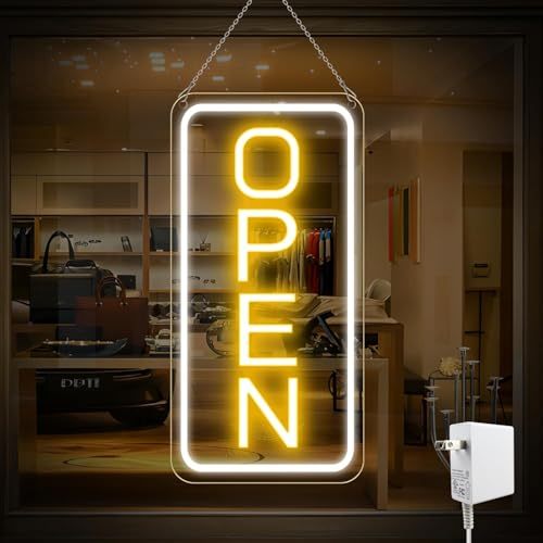 22.8"x 11.8" Ultra Bright 12V Neon Open Sign for Business, LED Open Neon Sign, Electric Light up Signs for Stores, Restaurants · image 1