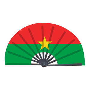 Abanicos Plegables de Bambú con la Bandera de Burkina Faso al por Mayor, Abanico de Mano para Carnaval, Boda, Festival, Fiesta, Agencia de Viajes - Product Image 1
