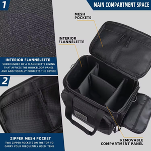 Molle Duffle Tactical Gun Range Bag avec 6 emplacements pour magazines Sac à bandoulière de tir pour accessoires de chasse Outils Sac de messager pour hommes - Product Image 6