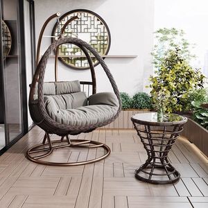 Balcony Hanging Chair Courtyard Hanging Basket Rattan Chair <b>Hammock</b> Bird's Nest Chair Outdoor Cradle Chair - Product Image 1