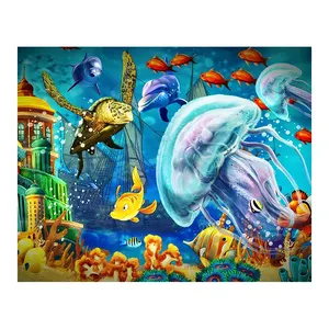 5D Diamond Painting Children's Sea Life World Children's Personality Art DIY Diamond Painting Home Decor Diamond Painting