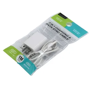 Custom printed Electrical cable accessories packing plastic /USB data cable laminated ziplock bag