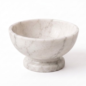Bol en marbre blanc de qualité supérieure pour servir des fruits, des salades, des collations et pour la décoration de la table du salon - Product Image 1