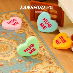 <b>Rainbow</b> <b>Candy</b> DIY Creative Studio Resin Heart Hug Me Keychain Valentine's Day Decor Artistic Craft Accessory - Product Image 2