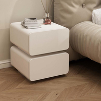 Moderne Simple en bois massif chevet casier crème chambre table de chevet armoire pour ménage salon petit appartement