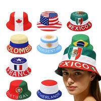 Drapeau en polyester imprimé numériquement pour chapeau de pêcheur, modèle YH-1, pour les fans des États-Unis, du Canada et du Mexique, édition transfrontalière 2026
