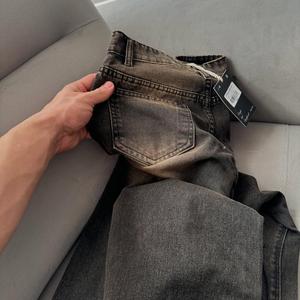 Jeans casuales retro de calle personalizados de gama alta para hombres, <span class=keywords><strong>tratamiento</strong></span> de lavado y desgastante, 300 gramos, estilo holgado. - Product Image 5