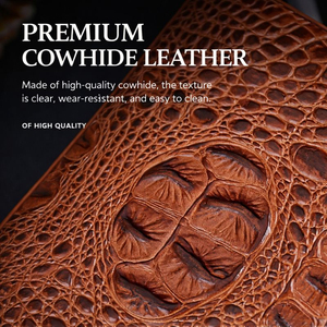 Étui à cigares en cuir à motif crocodile, étui à cigares portable de voyage, étanche, avec fermeture éclair, porte-cigares de luxe, cadeau pour homme - Product Image 4