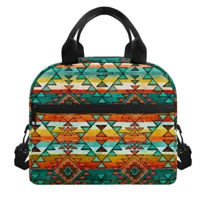 Boho Aztec, оптовая продажа, термо-сумка для обеда, походный холодильник для пикника