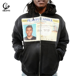 Sweat-shirt à capuche personnalisé avec impression photo de visage, graphique de haute qualité, streetwear unisexe, OEM ODM - Product Image 1