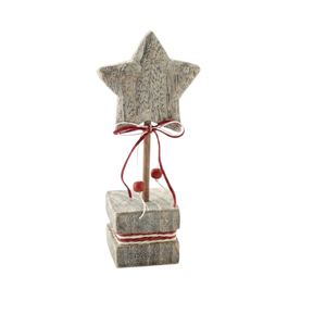 Decorative Wooden Star Ornament Mango Wood Handmade <b>Rustic</b> Star Accent for Holiday Decoration Living Room and Bedroom Decor - Product Image 1