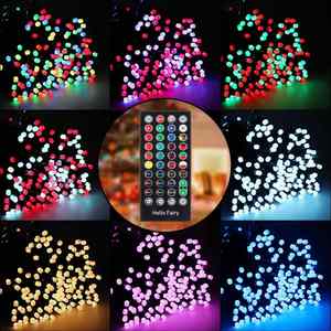 Guirnalda de Luces LED RGB para Interiores, 100 Luces, Clasificación IP55, Luces Decorativas para Árbol de Navidad, Luces de Colores Cambiantes, Enchufe de Pared, Manual - Product Image 5