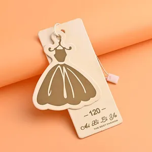 Vestido de véu de casamento impressão personalizada etiqueta roupa balanço de pendurar etiqueta