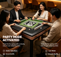Table de mahjong automatique avec couvercle en verre, table à manger 2 en 1 pour salle de jeux à domicile, vente en gros