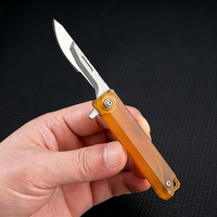 Couteau utilitaire pliable PEI Handle Mini avec lame en acier au carbone n°24 remplaçable, couteau de poche pour artisanat, déballage de colis, couteau EDC